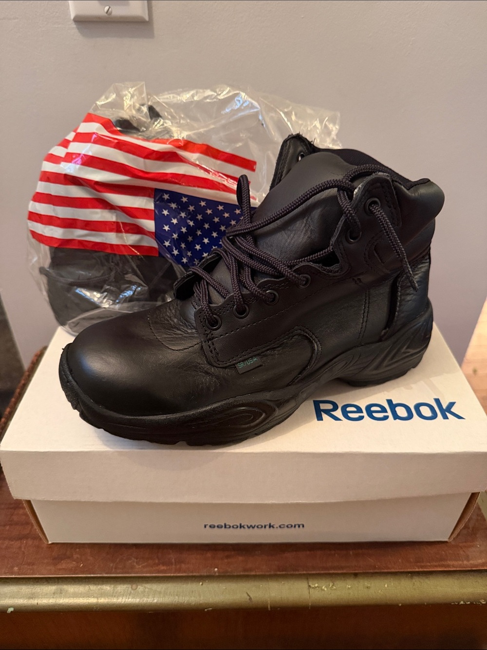 Reebok Gore-Tex Men's Black Leather Work Boot